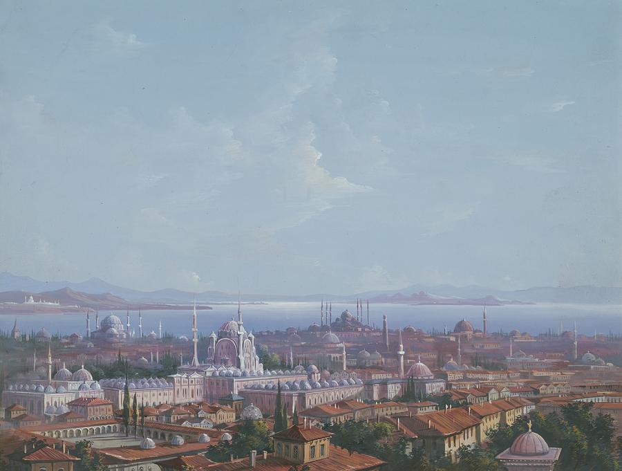 Topographical Views Of Constantinople Painting by Continental School