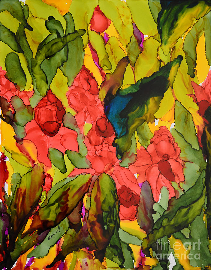 Landscape Painting - Torch Ginger in Philippines by Vicki  Housel