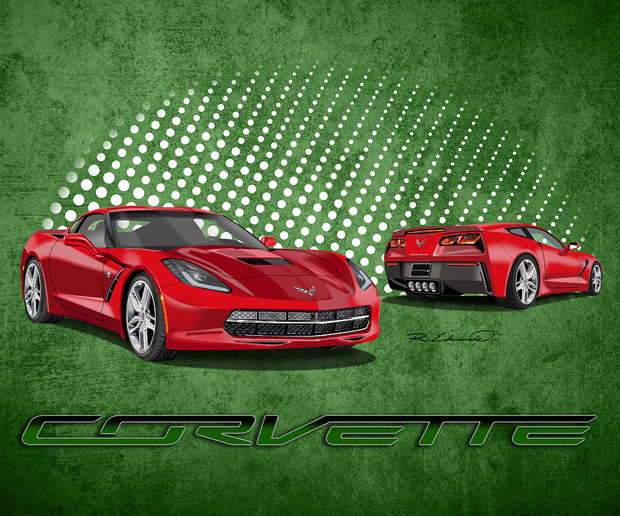 Torch Red - C7 Stingray Corvette Painting by Alison Edwards - Pixels