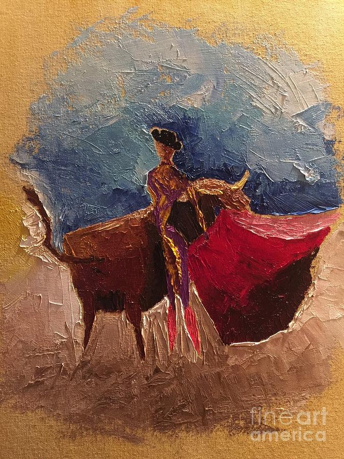 Torero Painting by Calix Laboy Feliciano | Fine Art America