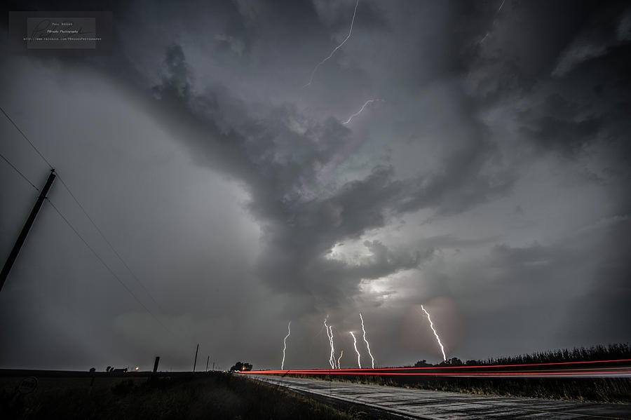 Tornadic Lightning and Light Trails Photograph by Paul Brooks