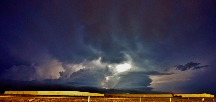 Spring Photograph - Tornadic Updrafts at Night by Ed Sweeney