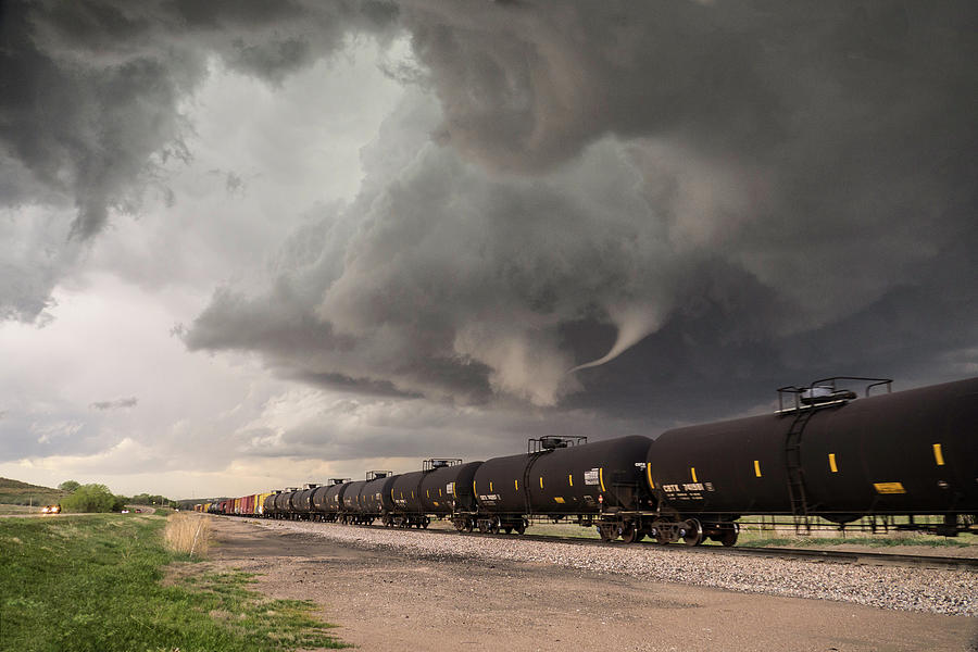 Tornado And Train Photograph By Eugene Thieszen