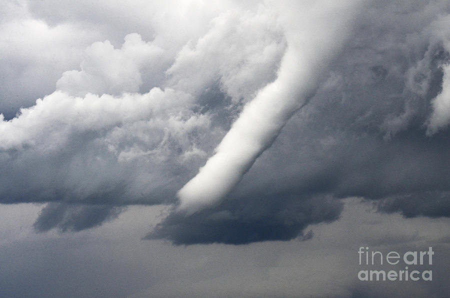 Landscape Photograph - Tornado Cloud Calgary Alberta 2 by Bob Christopher