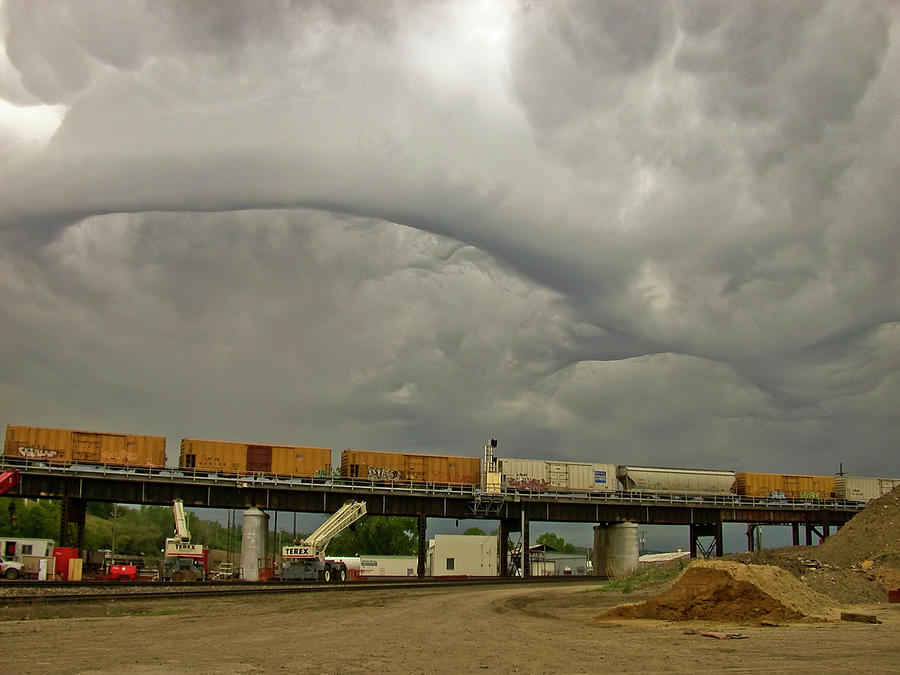Kansas City Photograph - Tornados over Trains by Tim Mulina