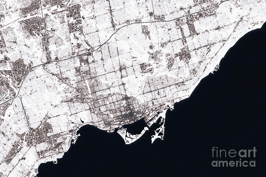 Toronto Wall Art Set of 4 Printable city Wall Art Toronto city map