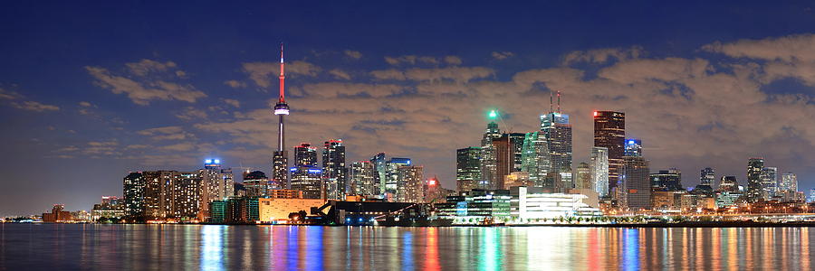 Toronto at night Photograph by Songquan Deng