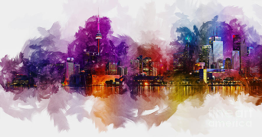 Toronto Canada Skyline Digital Art by Ian Mitchell