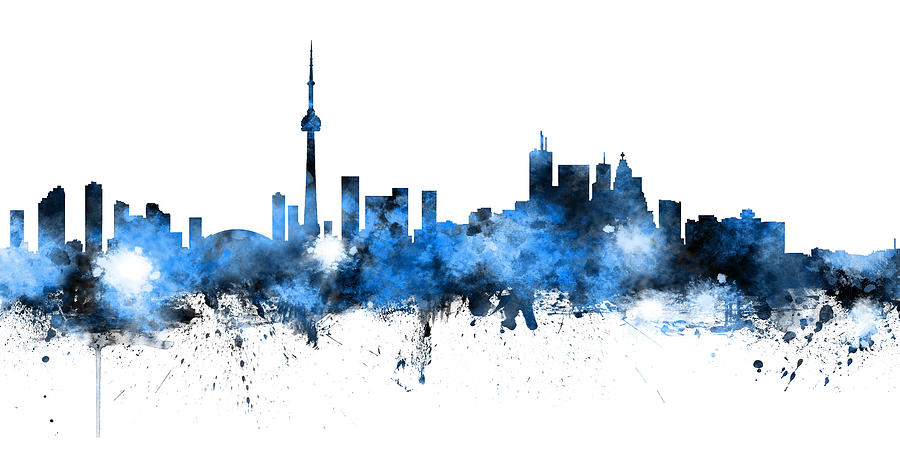 Toronto Canada Skyline Panoramic Digital Art by Michael Tompsett