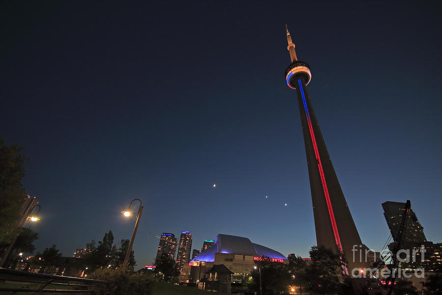 Toronto Cn Tower and Sky Dome Photograph by Charline Xia