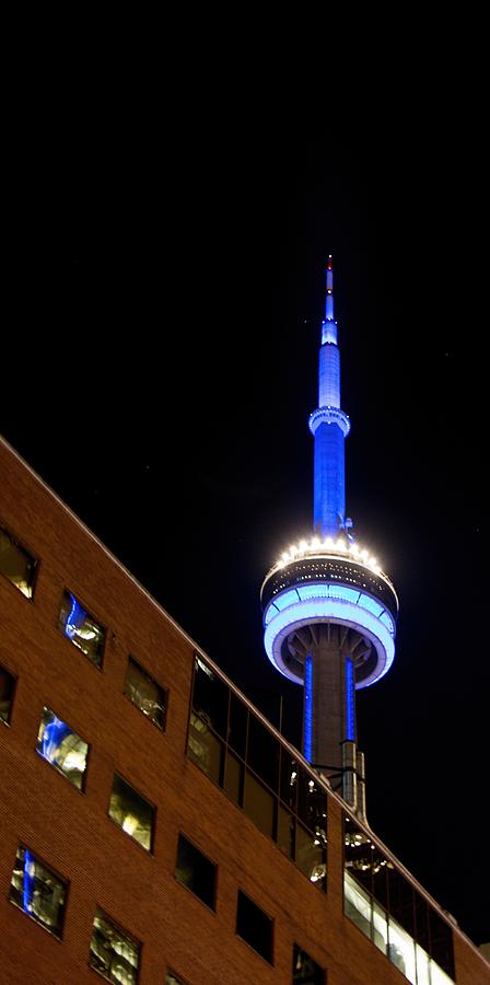 Toronto CN Tower at Night Photograph by John Black