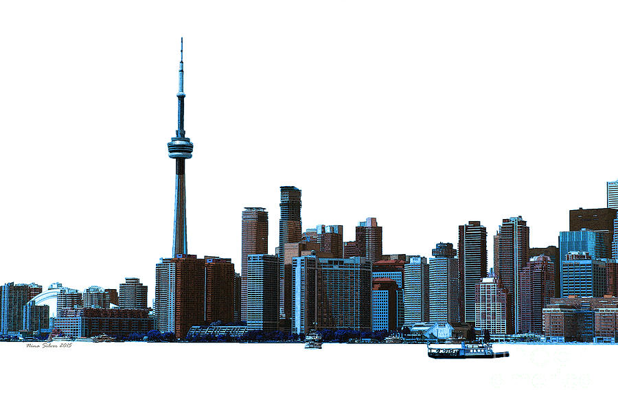 Toronto Harbourfront Skyline with Dome and CN Tower Photograph by Nina Silver
