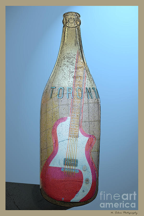 Toronto Hard Rock Cafe Guitar in a Bottle Photograph by Nina Silver