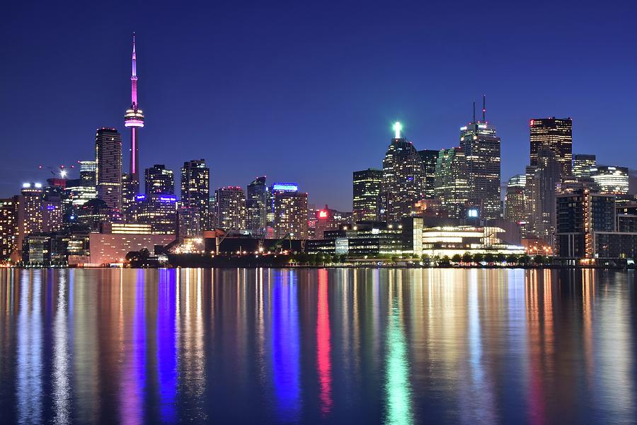 Toronto Nightscape Photograph by Frozen in Time Fine Art Photography