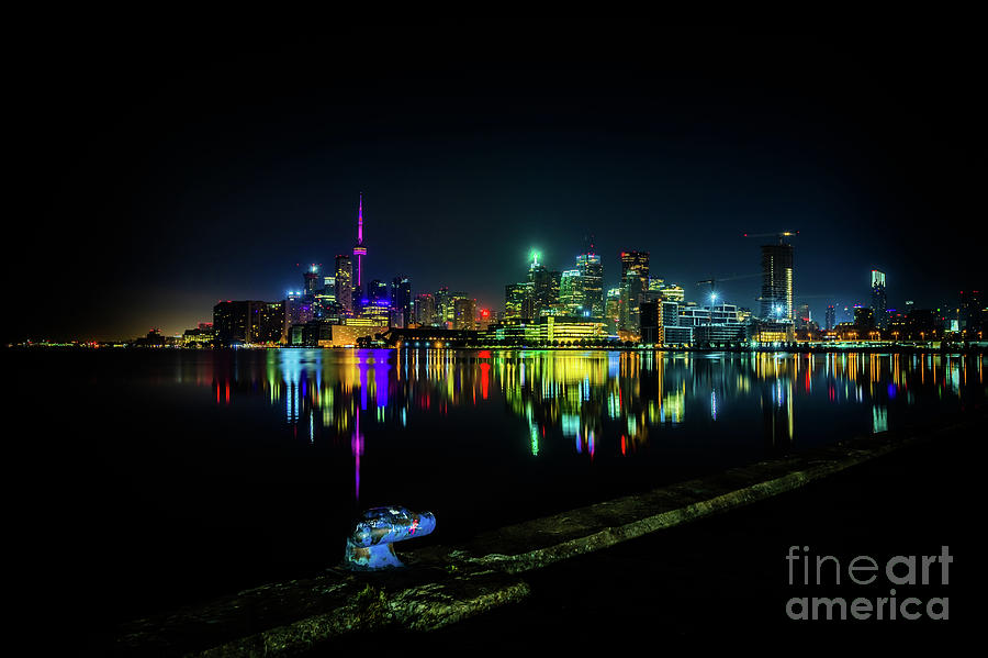 Toronto Skyline at Night 2 Photograph by Roger Monahan