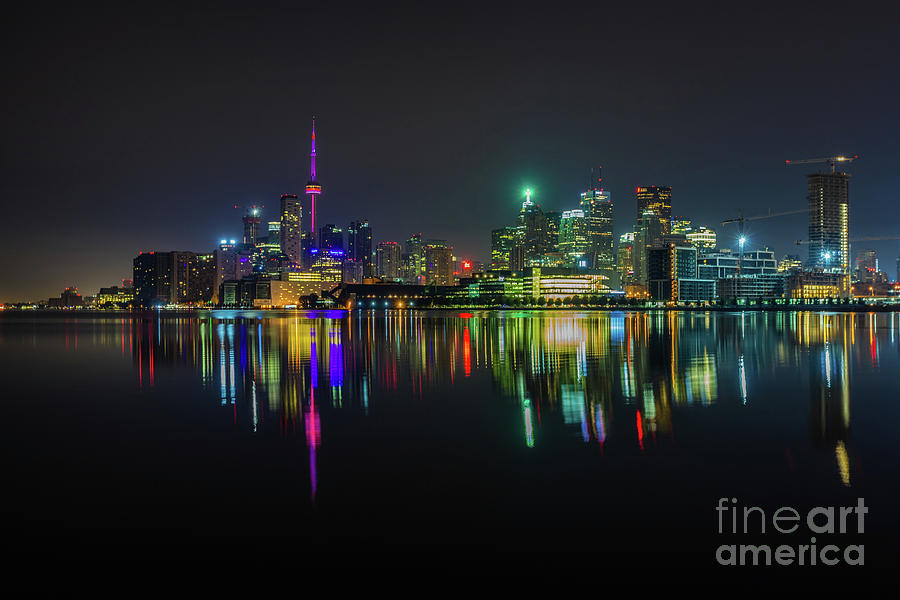 Toronto Skyline at Night 3 Photograph by Roger Monahan