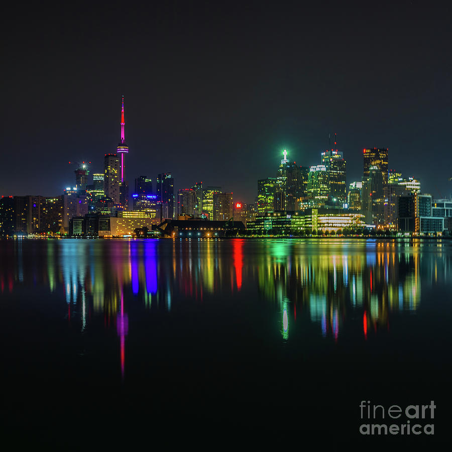 Toronto Skyline at Night 6 Photograph by Roger Monahan