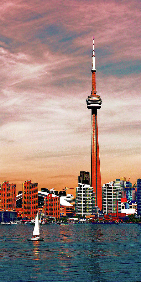 Skyscraper Photograph - Toronto Skyline in Blue by Alex Pyro