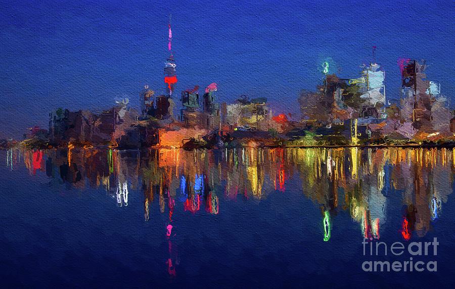 Architecture Painting - Toronto Skyline by Esoterica Art Agency