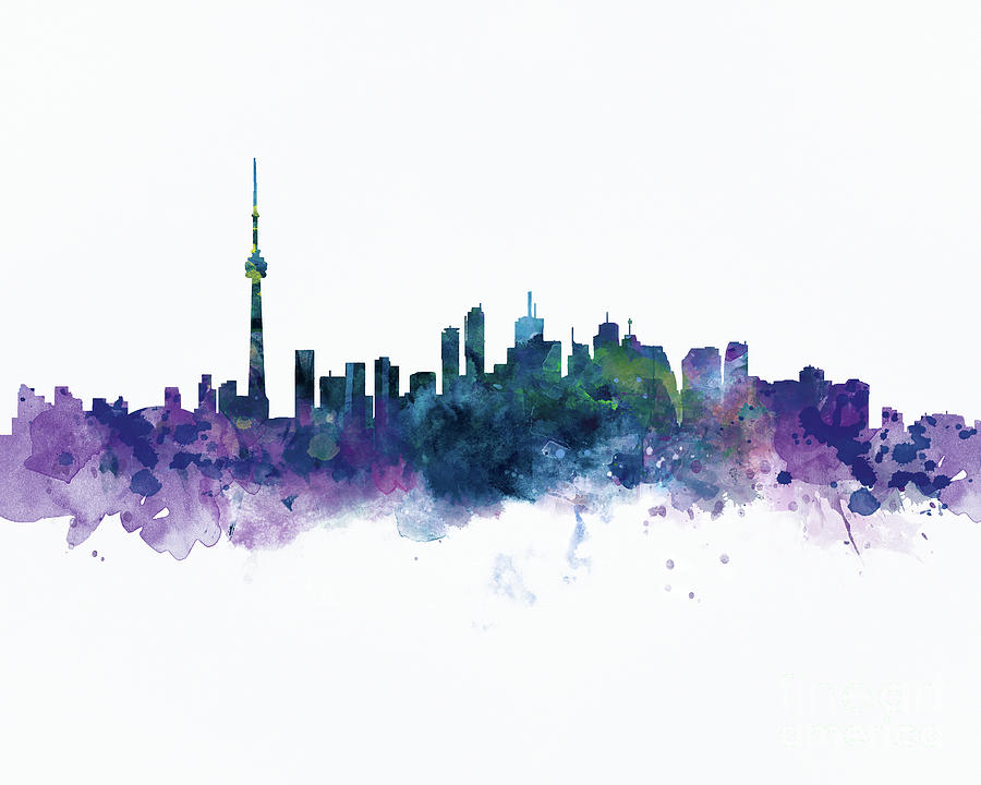 Toronto Skyline Mixed Media