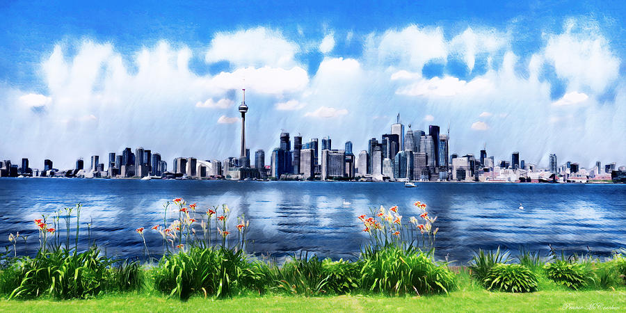 Toronto Skyline Digital Art by Pennie McCracken