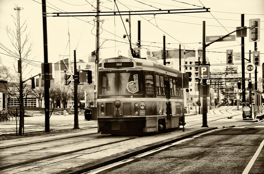 Toronto Street Car in Sepia Photograph by Bill Cannon
