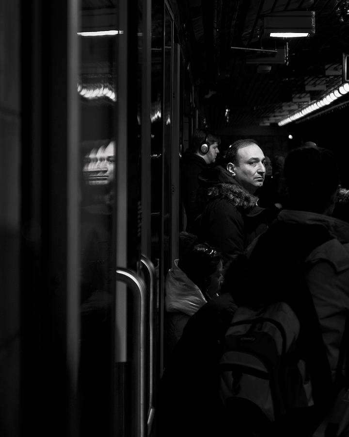 Toronto Subway Reflection Photograph by Brian Carson