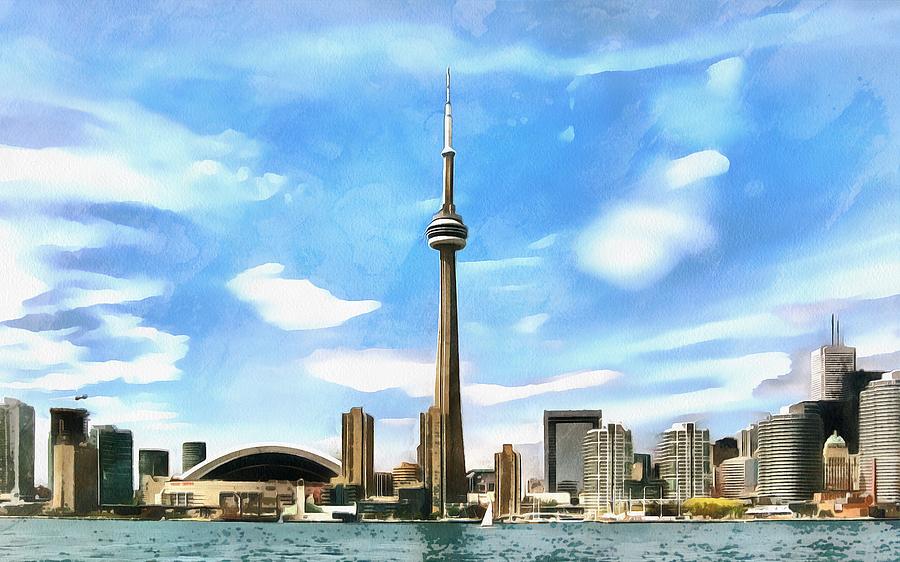 Toronto Waterfront - Canada Painting by Maciek Froncisz