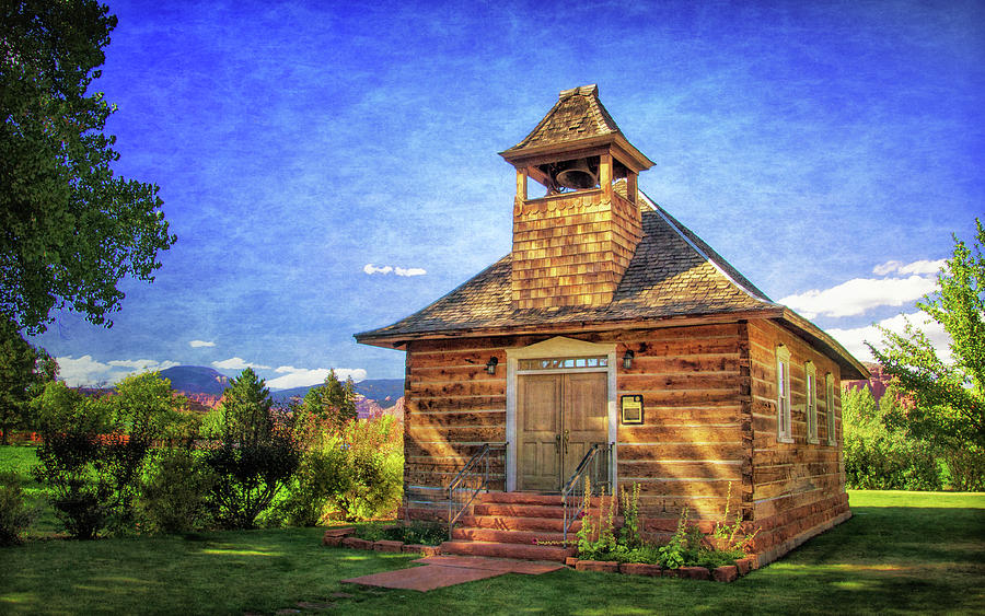 Torrey Log Church and Schoolhouse Photograph by Carolyn Derstine