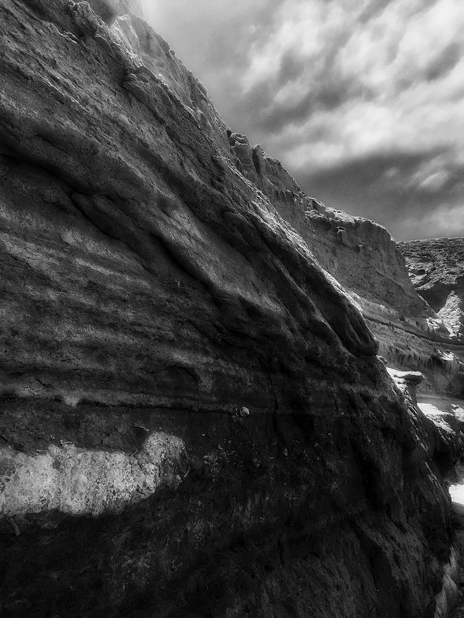 Torrey Pines beach cliff Photograph by Mark J Dunn