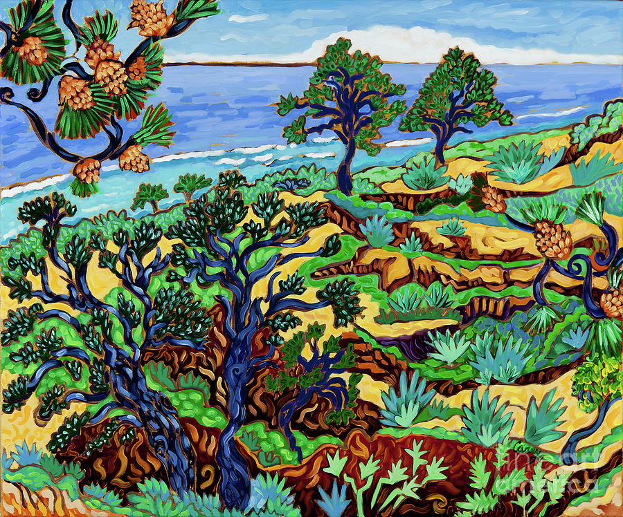Torrey Pines Overlook Painting by Cathy Carey