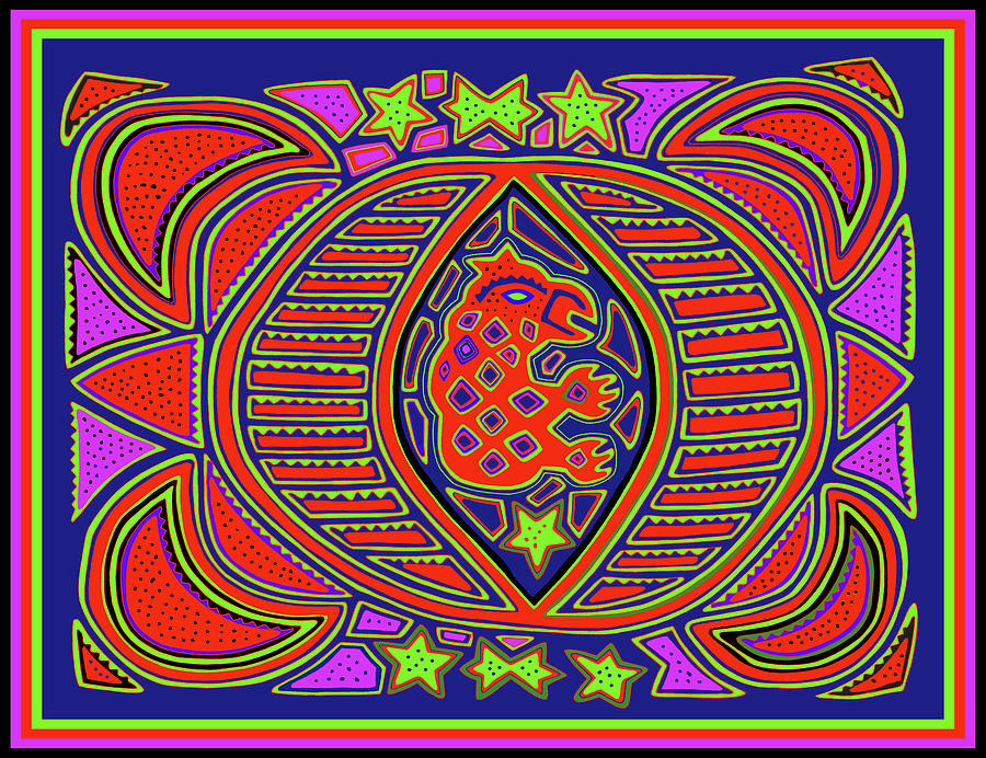 Tortuga Shaman Spirits Digital Art by Vagabond Folk Art - Virginia Vivier