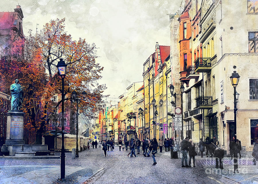 Torun city art 3 Digital Art by Justyna Jaszke JBJart