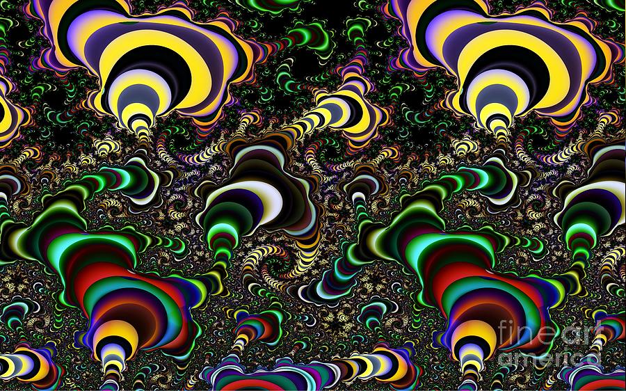 Abstract Digital Art - Torus Spirals by Ronald Bissett