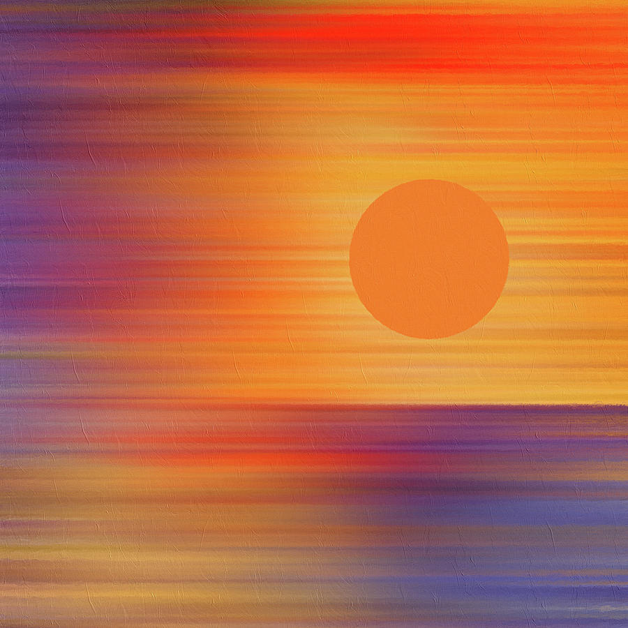 Abstract Sun Mixed Media - Total Eclipse Of The Heart Abstract Eclipse 2017 by Georgiana Romanovna