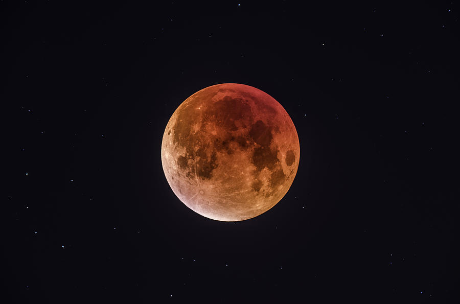 Space Photograph - Total Eclipse of the Moon by Bartosz Wojczynski