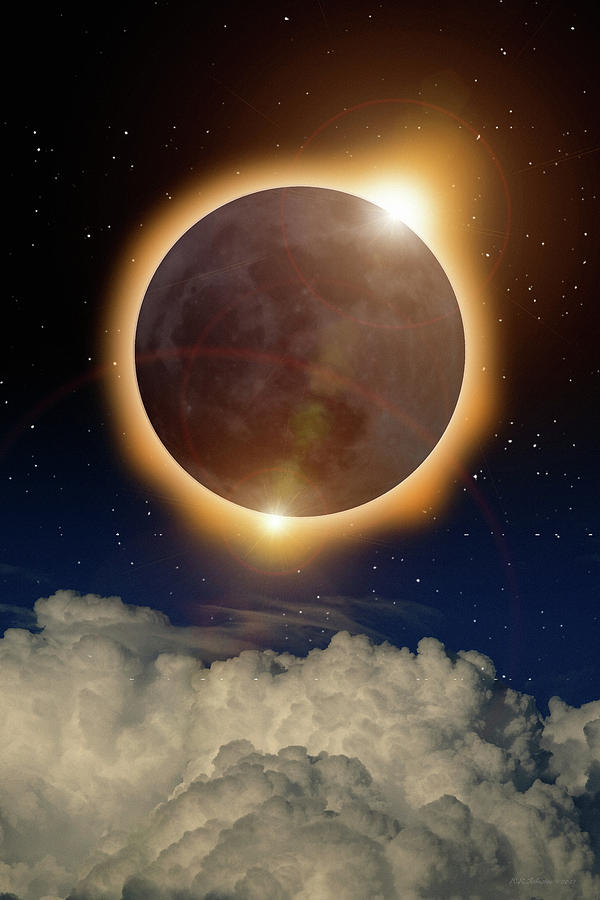 Total Eclipse Digital Art by WB Johnston