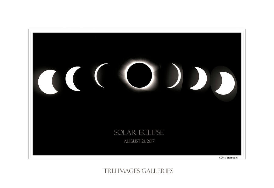 Total Solar Eclipse -BW Photograph by TruImages Photography