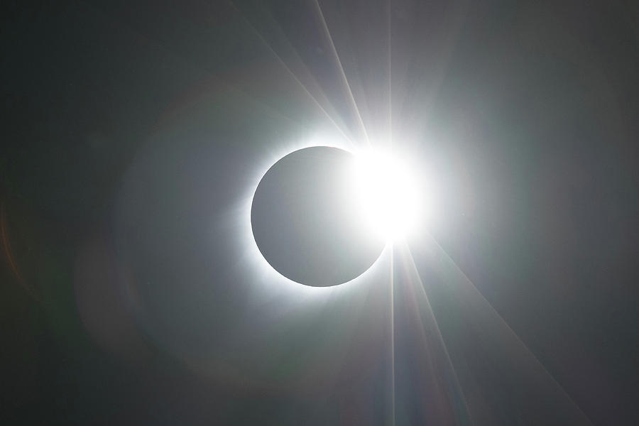 Diamond Ring at the End of the Total Solar Eclipse Photograph by Tony Hake