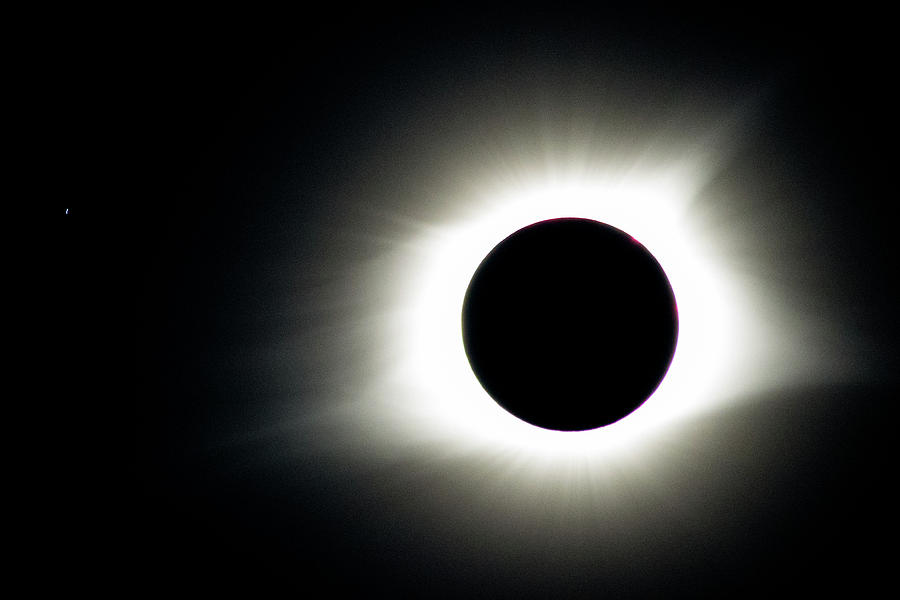 Space Photograph - Totality and Mercury by Randy Scherkenbach