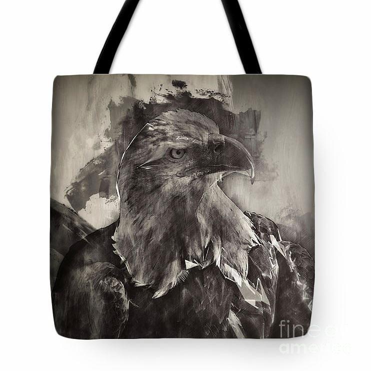 Tote Bag American Eagle Monochrome Photograph by Jack Torcello