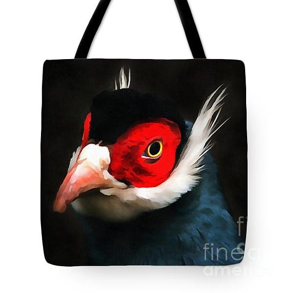 Tote bag - Blue Pheasant Photograph by Jack Torcello