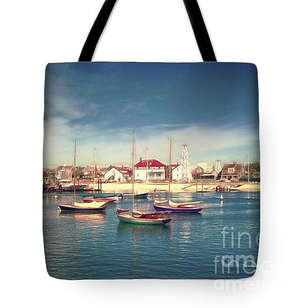 Tote Bag - Morning Boats Nantucket Photograph by Jack Torcello