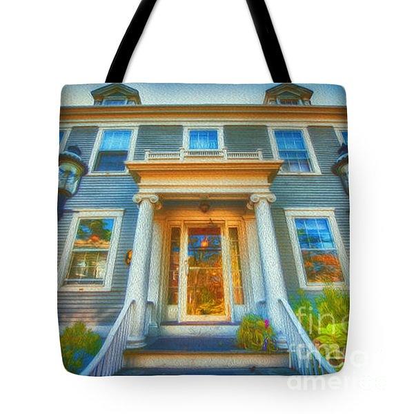 Tote Bag - Townhouse Nantucket Photograph by Jack Torcello