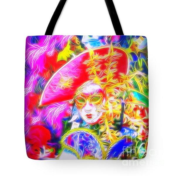 Tote Bag - Venetian Lady In Red Photograph by Jack Torcello