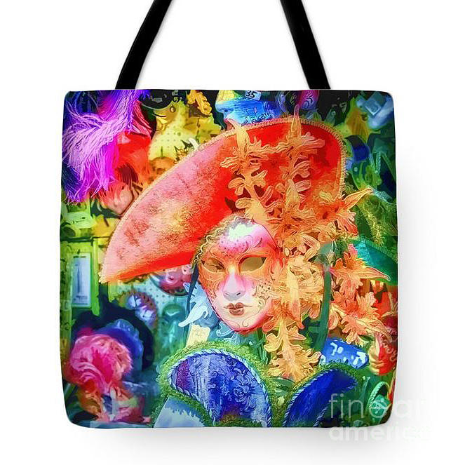 Tote Bag - Masks of Venice 22 Photograph by Jack Torcello