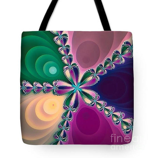 Tote Bag - Navy Blu Fractal Photograph by Jack Torcello
