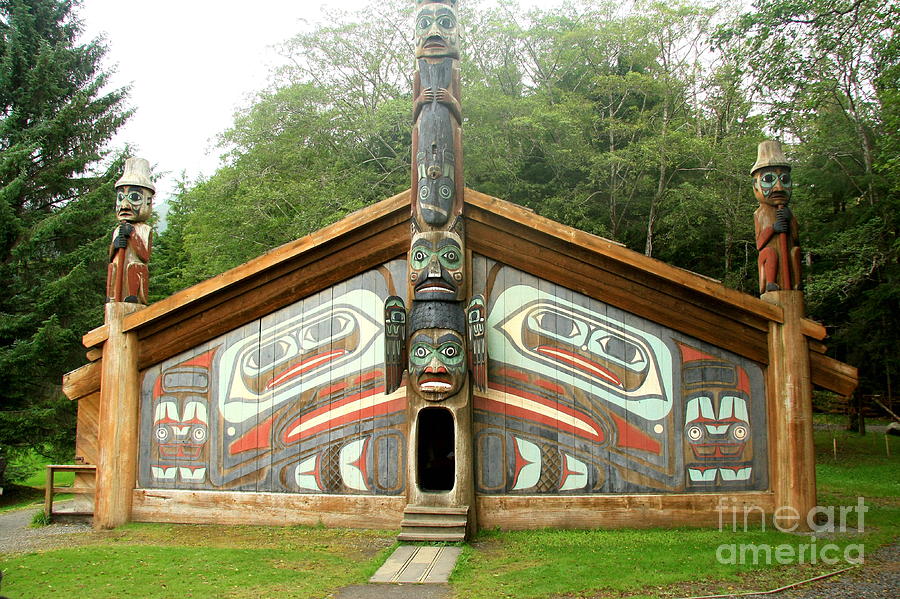 Totem Bight tribal house Photograph by Frank Townsley - Fine Art America