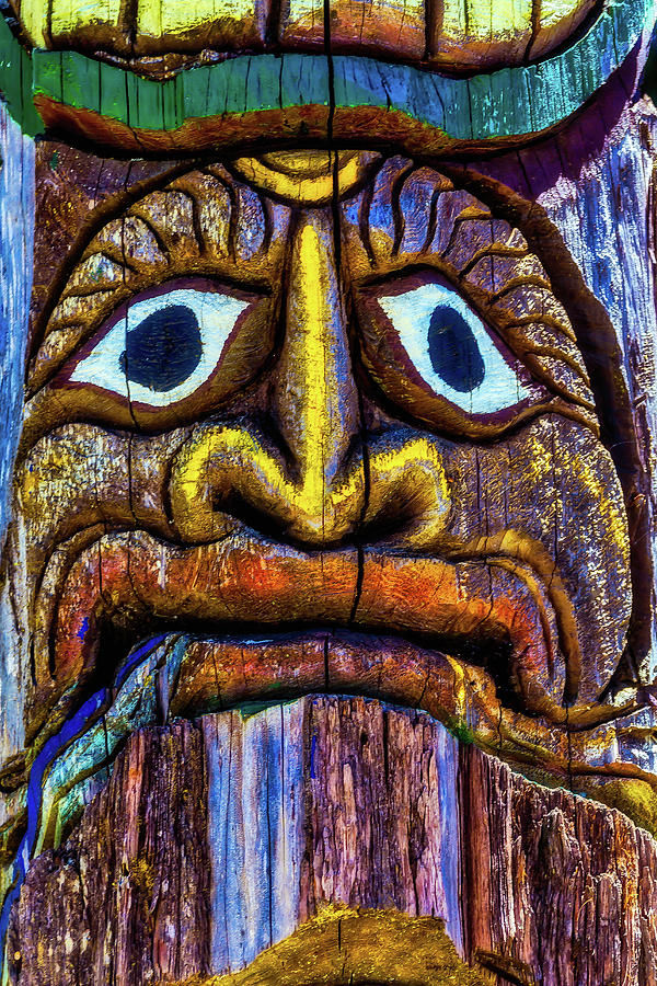 Totem Colorful Face Photograph by Garry Gay