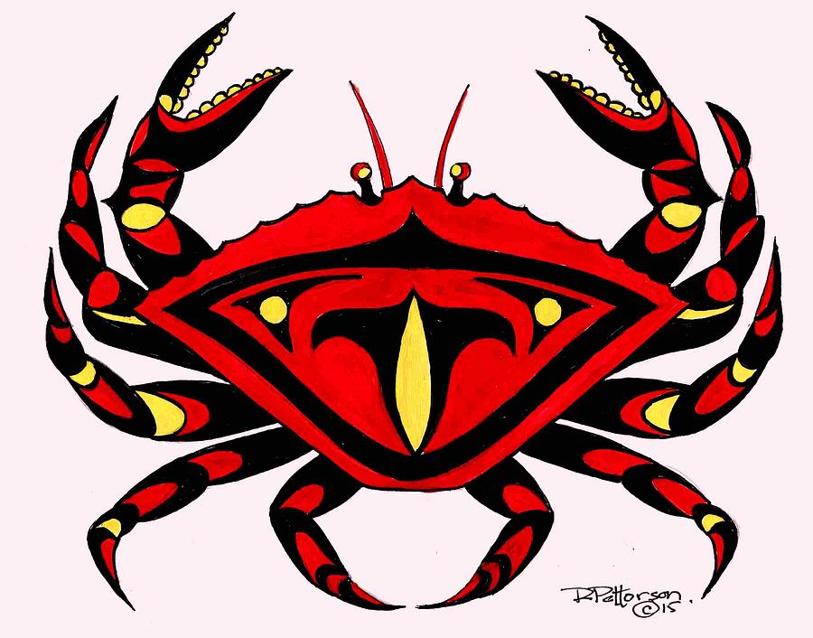 totem-dungeness-crab-painting-by-bob-patterson-fine-art-america